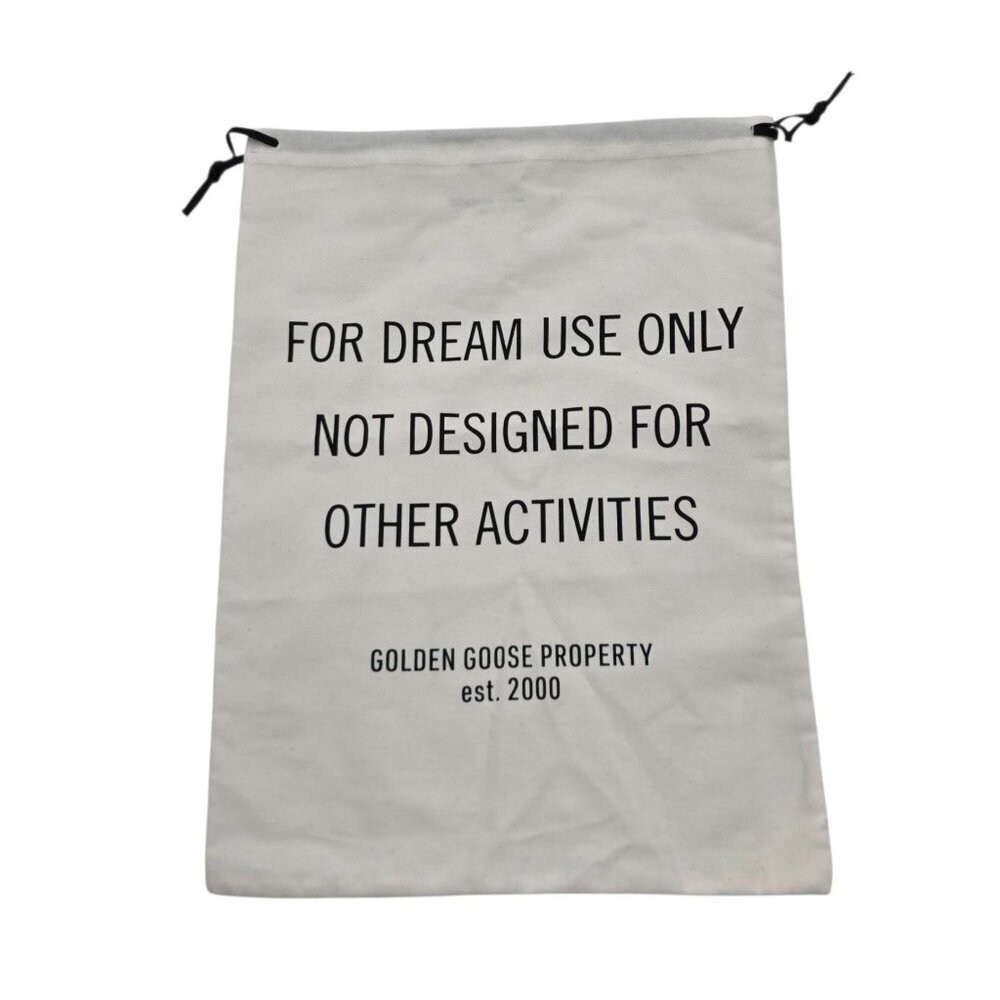 Golden Goose White Drawstring Sneaker Dust Bag